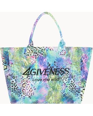 4giveness Borsa Patch Animalier - Blue