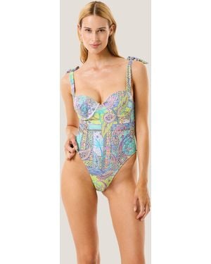 4giveness Costume Intero Cachemire Pastel - Blue