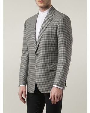 Armani Houndstooth Blazer - Black