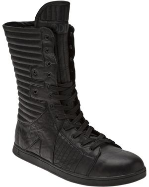 odd92 Lace-Up Mid-Calf Sneakers - Black