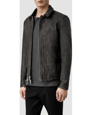 AllSaints Varley Leather Jacket - Grey