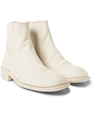 Guidi Leather Chelsea Boots - White