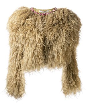 Givenchy Ostrich Feather Jacket - Yellow