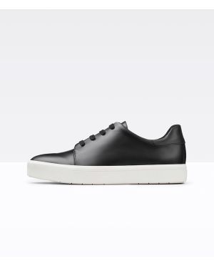 Vince Bale Leather Trainer - Black