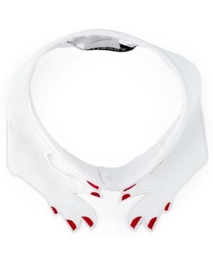 Vivetta Embroidered Hand Collar - White