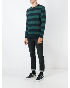 Stussy Striped Long Sleeve T-shirt - Blue