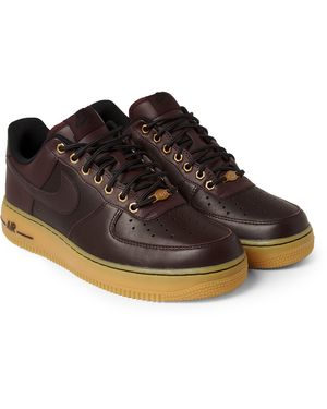 Nike Air Force 1 Leather Trainers - Brown
