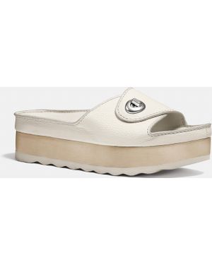 COACH Turnlock Shower Slide - Natural