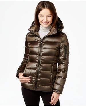 Calvin Klein Quilted Down Puffer Coat - Brown