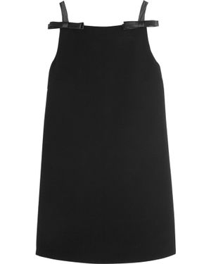 Miu Miu Bow-embellished Cady Mini Dress - Black