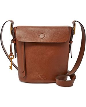 Fossil Haven Small Leather Bucket Bag - Brown