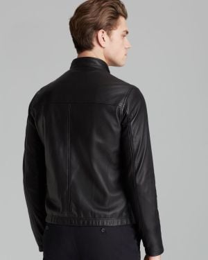 Theory Morvek L Keller Leather Jacket - Black