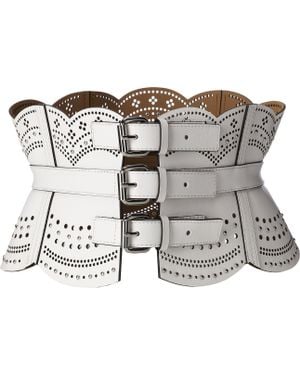 BCBGMAXAZRIA Corset Belt - White