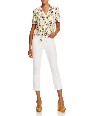 Equipment Keira Tie Front Silk Top - 100% Bloomingdale's Exclusive - Multicolor