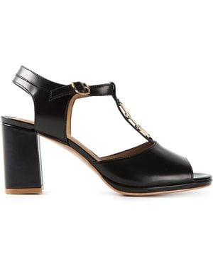 A.P.C. T-Bar Sandals - Black