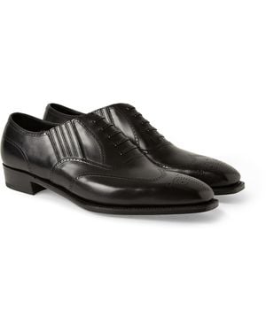 George Cleverley Anthony Churchill Leather Oxfords - Black