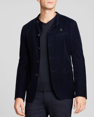Armani Mandarin Collar Jacket - Blue