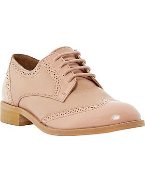 Dune Leslee D Leather Brogues - For Women - Natural