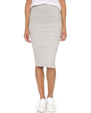 James Perse Heavy Rib Skinny Skirt - Grey