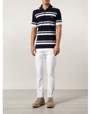 Lacoste Striped Polo Shirt - Blue