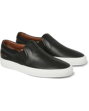 Common Projects Perforated Leather Slip-On Trainers - Black