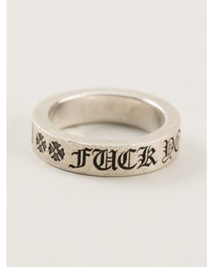 Chrome Hearts Engraved Ring - Metallic