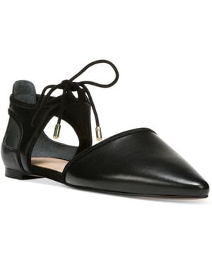 Franco Sarto Shaker Ankle-tie Pointed-toe Flats - Black