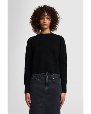 7 For All Mankind Ls Crewneck Jumper Cashmere Blend Black