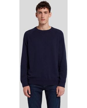 7 For All Mankind Raglan Knit Cotton Wool Navy - Blue