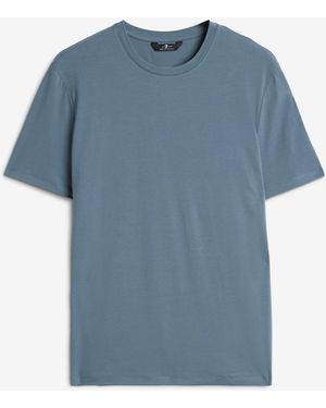7 For All Mankind Short Sleeve T-shirt In Luxe Performance - Blue