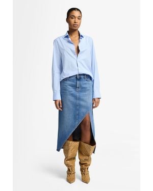7 For All Mankind Libby Skirt Mankind Weekend - Blue
