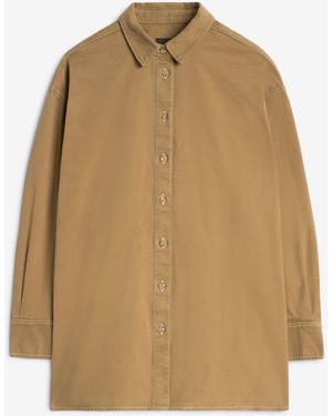 7 For All Mankind Nina Overshirt In Comfort Twill - Natural