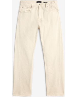 7 For All Mankind Twisted Modern Straight Sunfaded Sand - Natural