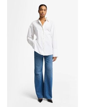 7 For All Mankind Tess Trouser Indigo Linen Phoenix - Blue