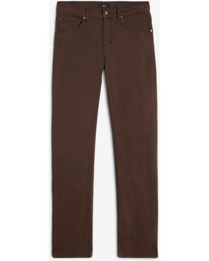 7 For All Mankind The Straight Luxe Performance Sateen Coffee Bean - Brown