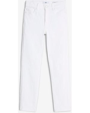7 For All Mankind Roxanne Ankle Slim Illusion Salt - White