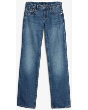 7 For All Mankind Low Straight Mankind Rio - Blue