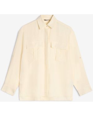 7 For All Mankind Military Shirt In Lyocell - Natural