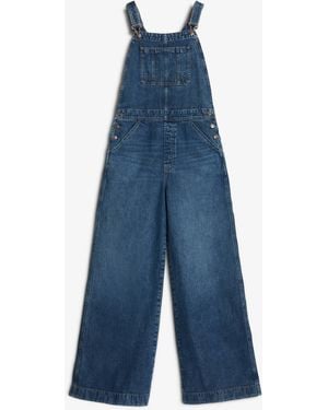 7 For All Mankind Dungarees Wide Leg Mankind Jasper - Blue