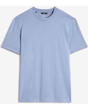 7 For All Mankind Crew Neck T-shirt Cotton Lyocell Slate Blue