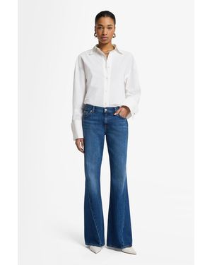 7 For All Mankind Twisted Spencer Flare Mankind Mesa - Blue