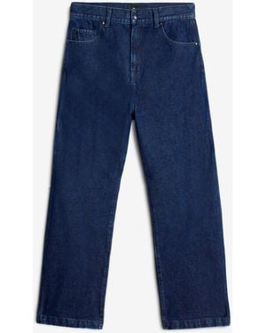 7 For All Mankind Utility Wide Leg Mankind Carpenter Blue