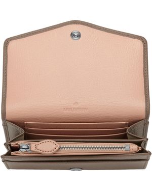 Mulberry Dome Rivet French Purse - Grey