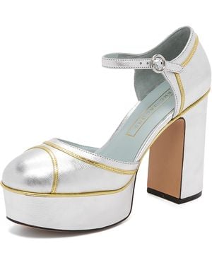 Marc Jacobs Edie Mary Jane Platform Pumps - Metallic