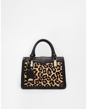 Dune Structured Daphne Leopard Print Bag - Multicolour