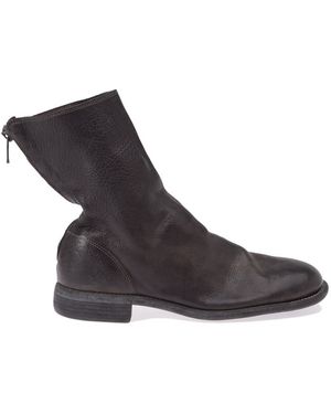 Guidi Back Zip Boots - Black