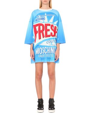 Moschino Fresh Couture Cotton-jersey Dress - Blue