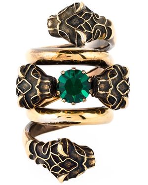 Gucci Snake Head Ring - Green
