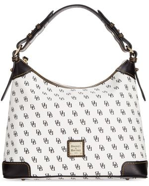 Dooney & Bourke Gretta Signature Hobo - White