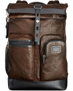 Tumi Alpha Bravo Luke Roll-top Leather Backpack - Brown